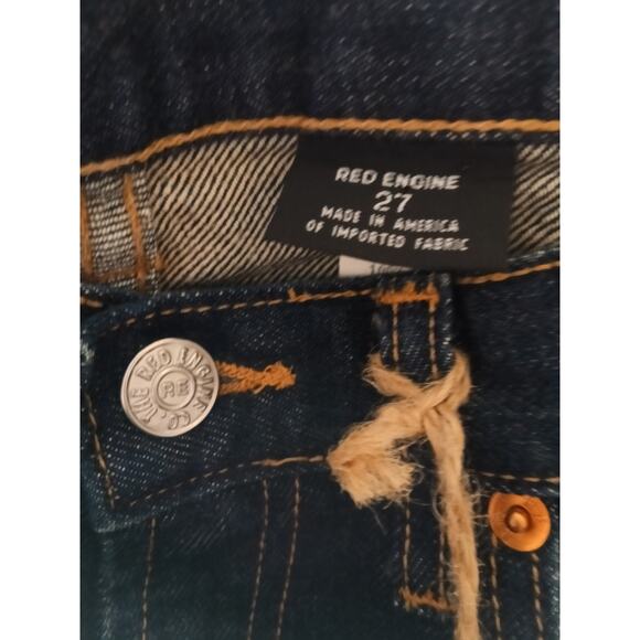 Red Engine Vintage Y2K  Blue Denim Bootcut Jeans NWT  27 - Picture 3 of 16